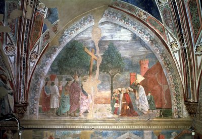 Exaltation of the Cross: Heraclius Enters Jerusalem with the Cross, from the True Cross Cycle by Piero della Francesca